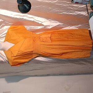 Vintage 50's peachy orange Franklin Chicago dress S/M